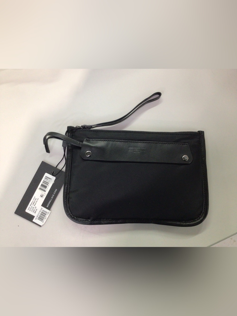 MZ Wallace Black Snap-Front Wristlet